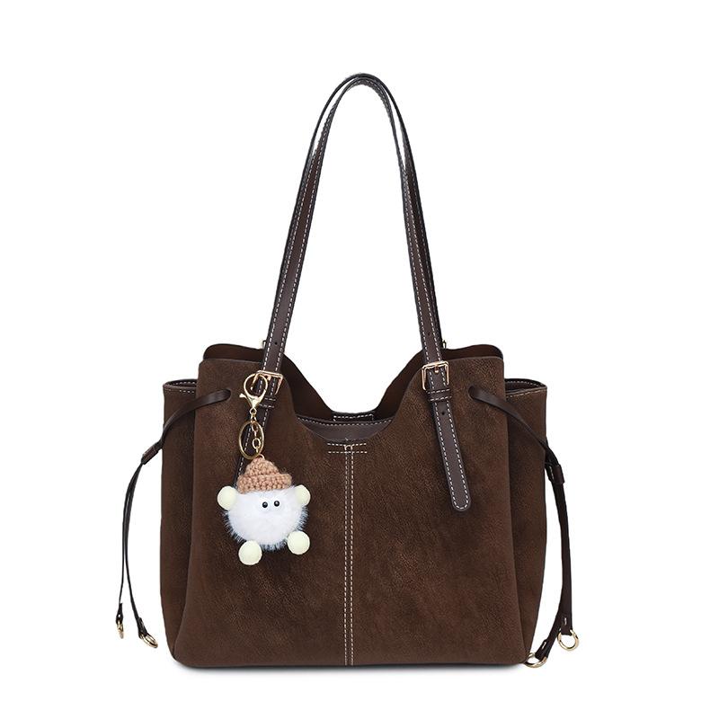 Высококлассная одноплечевая сумка, Модная сумка-тоут и Одноплечевая сумка-мессенджер большой вместимости кофейный