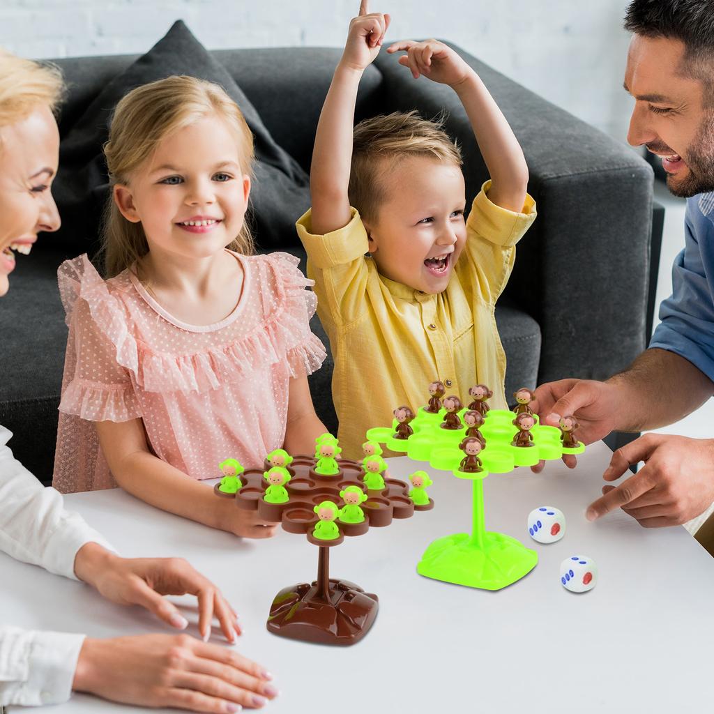 Boys Girls Monkey - Balance Tree Parent-Child Interactive Puzzle Concentration Kids Tabletop Games Toys
