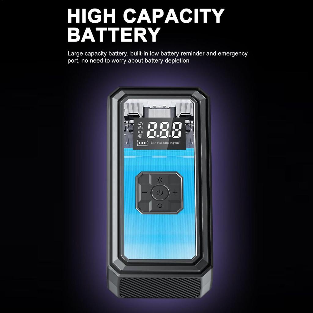 Tire Inflator With Lights Digital Display Vehicle Accessories Portable Tire Pump Air Compressor For Car For Motorcycle Bike