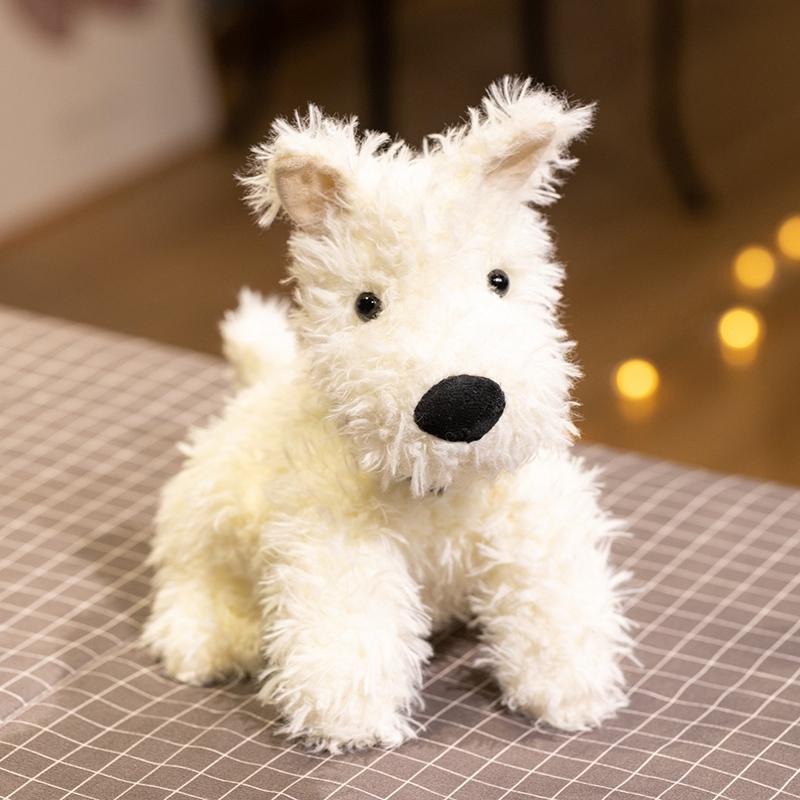 1 ks 2024 cm Roztomilý West Highland White Terrier Plyšová hračka Kawaii Šátek Psí panenky Západní Highlandský pes Plyšová hračka Pěkný dárek