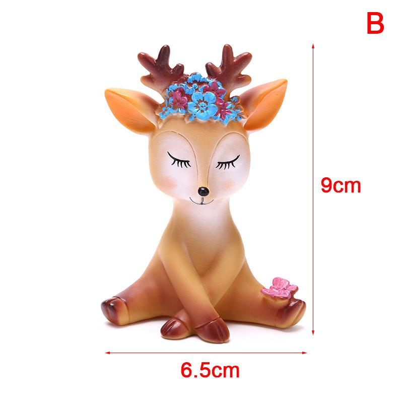 1pc Statue Deer Decorations Fawn Kawaii Sleeping Animal Decor Silicone Animal Statue for Home Tabletop Decor Kids Gift