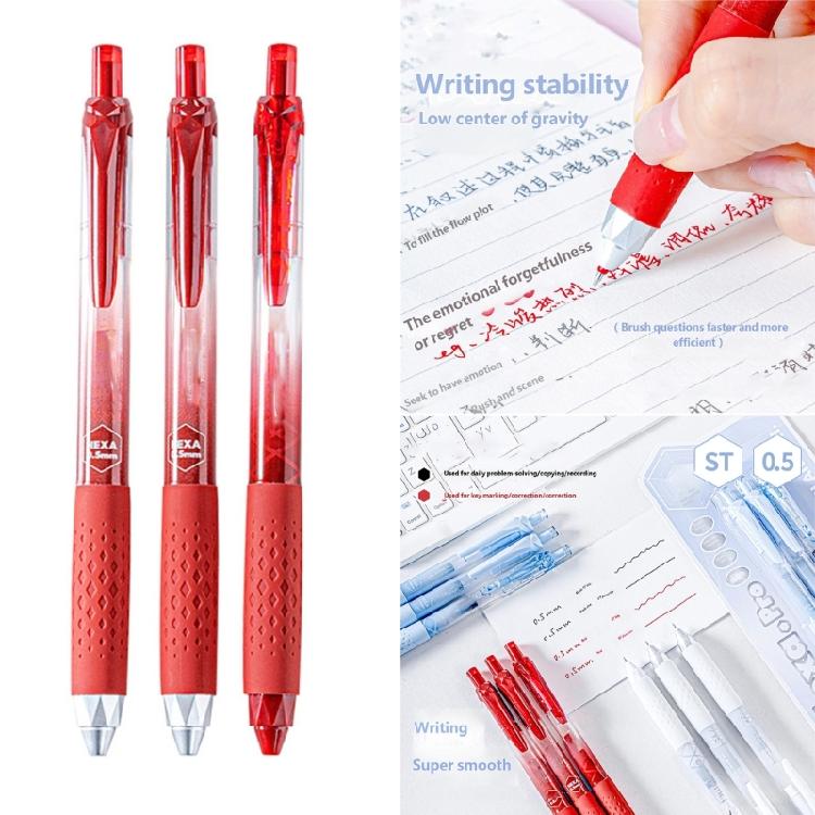 3PCS Retractable Gel Pen for Writing Note Taking Journaling Quick Drying Gel Inks Pen 0.5MM Tip Office School Supplies