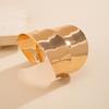 Modern Punk Bracelet Metal Bangles Geometric Arm Bracelet Wide Wrist Jewelry Metal Texture Present for Women and Girls