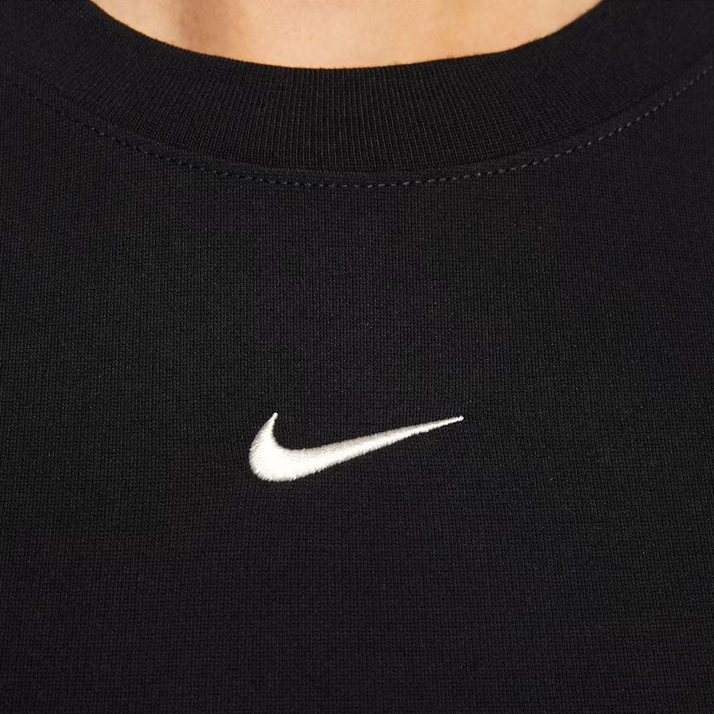 Nike Crop Tops Women's Black Crew Neck Moderate IF0339-010