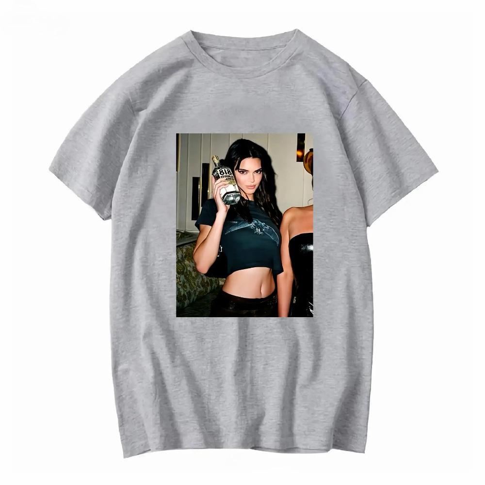 Kendall Jenner T Shirt Short Sleeves Vintage Soft Comfortable Casual Top For Everyday Unisexs Clothing Unisexs Summer T Shirt