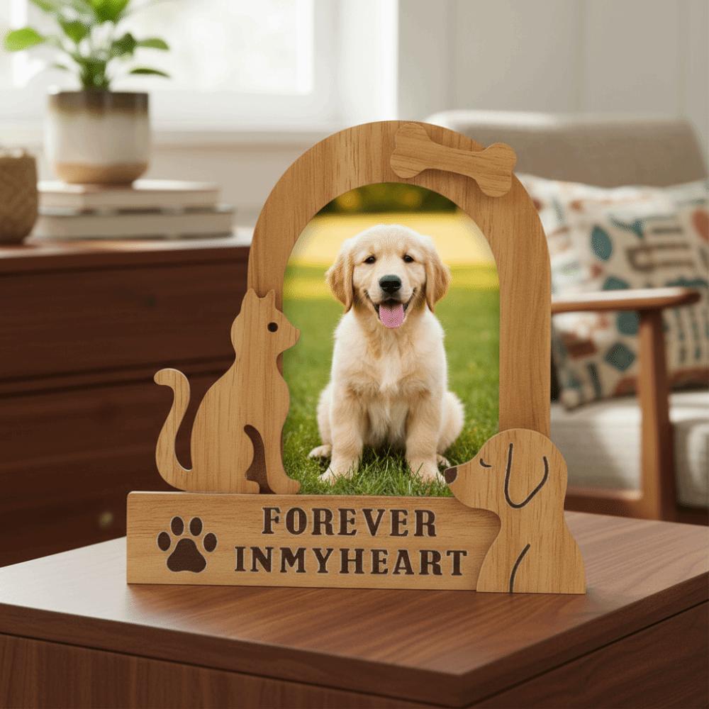 Wood Pet Photo Frame Dog/Cat Shape Photo Album Frame Picture Frame  Pet Lovers