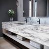 Marble Pattern Waterproof Wall Sticker - Heat and Oil Resistant, Self-Adhesive, Easy Peel-Off, Removable, Reusable