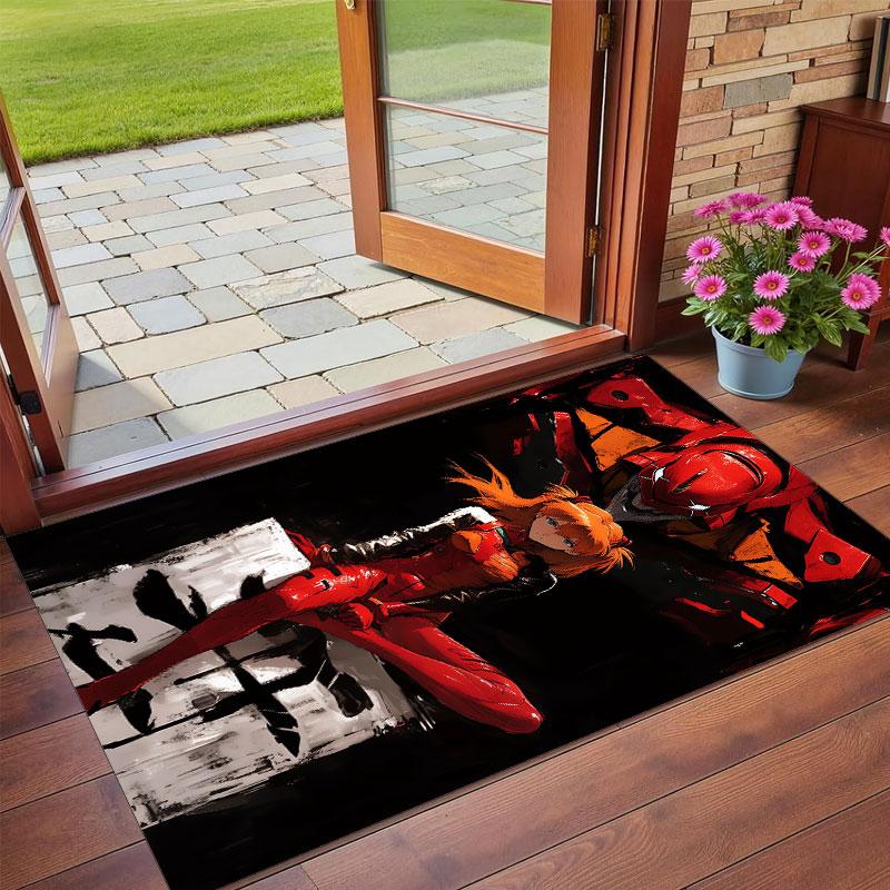 Crystal Velvet Rug Soft Non Slip Indoor Floor Mat Home DecorNeon Genesis Evangelion