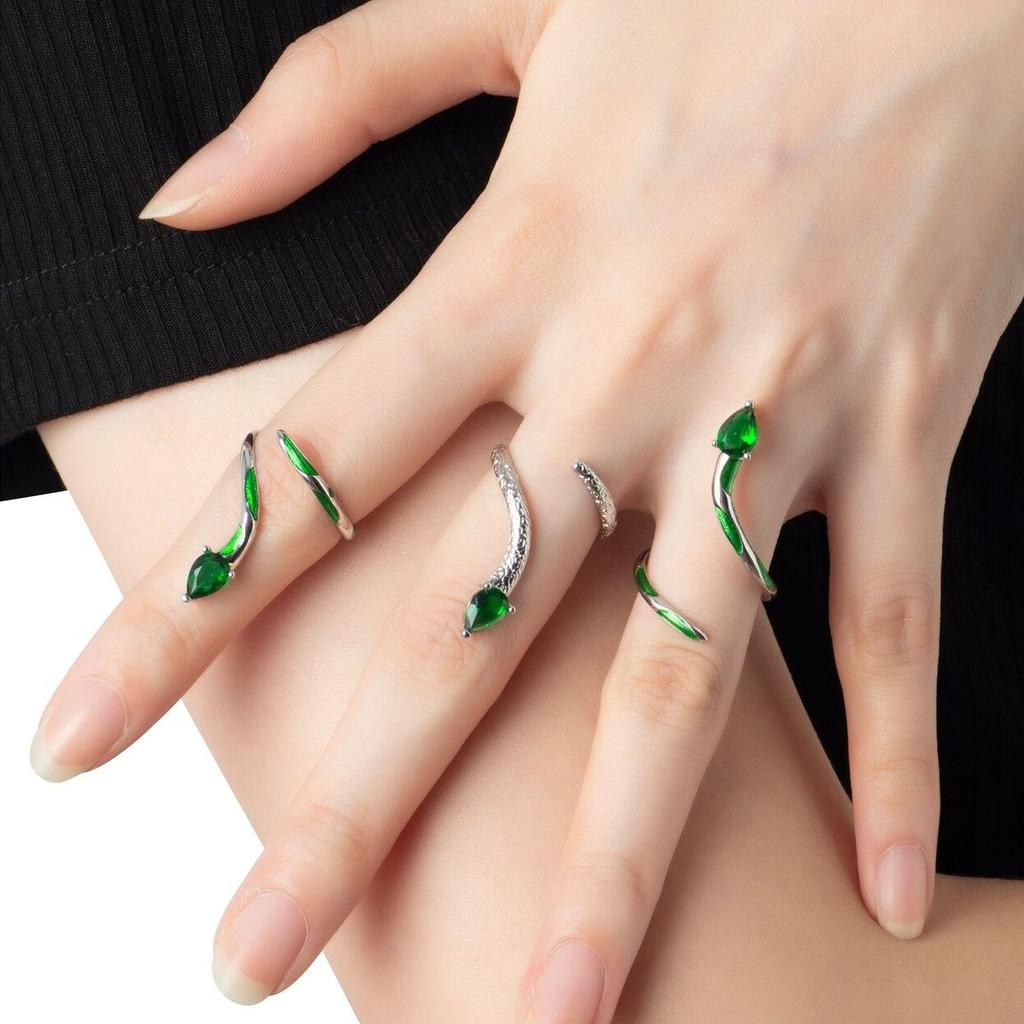 Fashion Snake Niche Design High-End Joint Ring Lady's 1PC Open Ring And Light Luxury