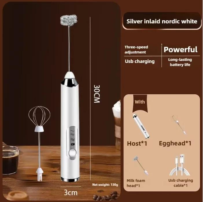 Egg Beater Handheld Electric Milk Frother Maker Drink Foamer Mixer Coffee Creamer Whisk Frothy Stirring Home Kitchen Gadgets