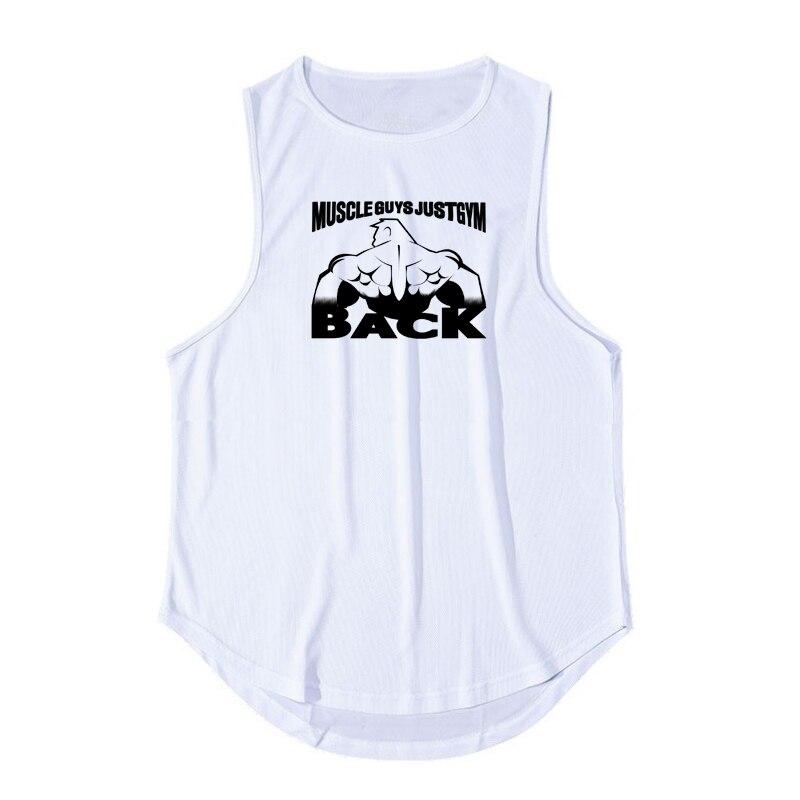 

Мужская спортивная одежда Muscleguys, спортивный молодежный жилет, летняя тонкая быстросохнущая красивая футболка без рукавов для баскетбола и фитнеса XXL белый