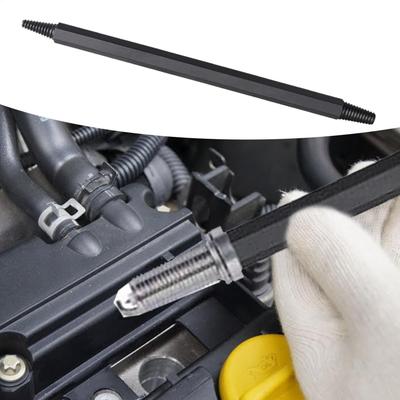 Herramienta extractora de bujías rotas Herramientas de reparación de bujías dañadas para automóviles Macho de roscar de doble extremo para mecánicos de motocicletas