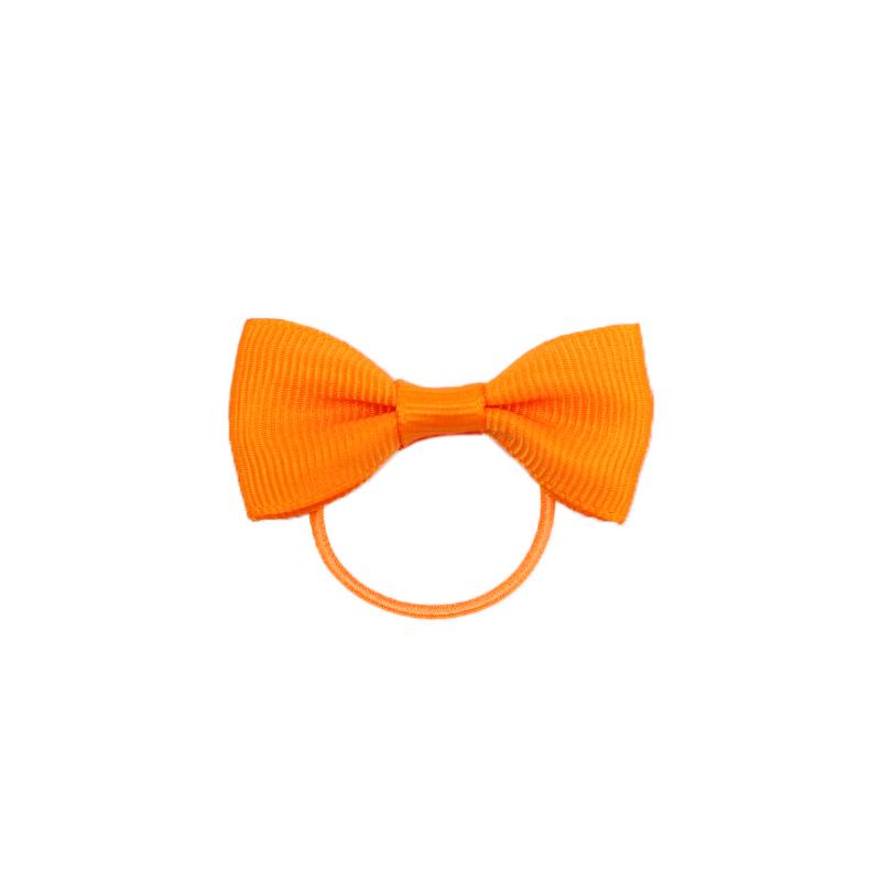 2-Inch Solid Color Bow Hair Tie for Girls - Grosgrain Ribbon Rubber Band