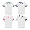 Men Summer Sports T-shirt Short Sleeve O Neck Sweat Absorption Quick Dry Soft Breathable Contrast Color Elastic Advertising Shirt Sports Meet Top