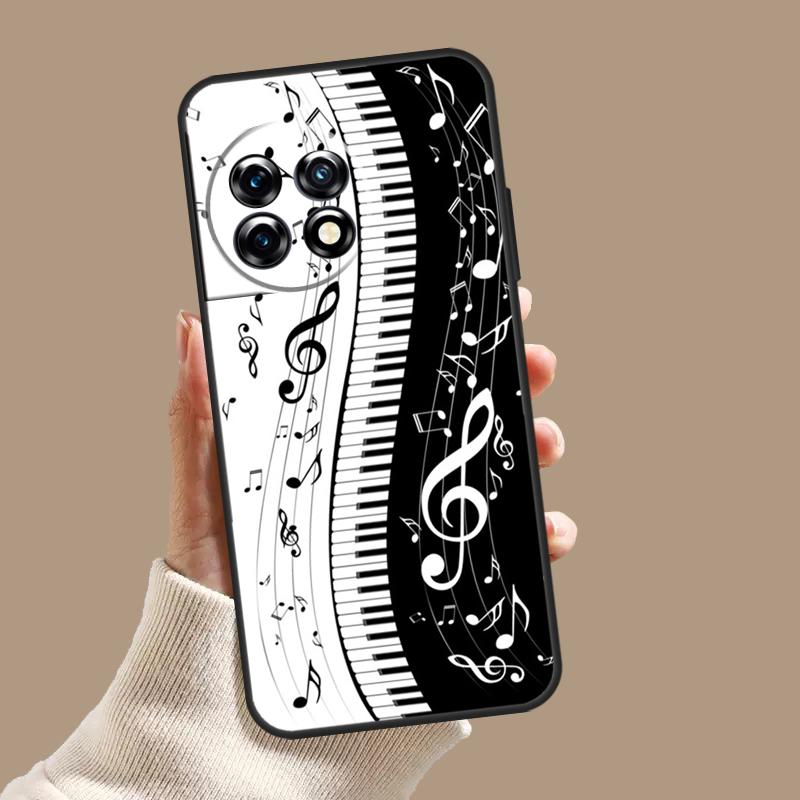 Piano Keys Musical Case For OnePlus 11 12 9 10 Pro 10R 12R 8T 10T OnePlus Nord N30 N20 N10 CE 3 2 Lite Cover OnePlus 8Pro