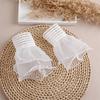 Stylish Women's Lace Mesh Sleeve Covers - Korean & Japanese Inspired Cuff Decorations
