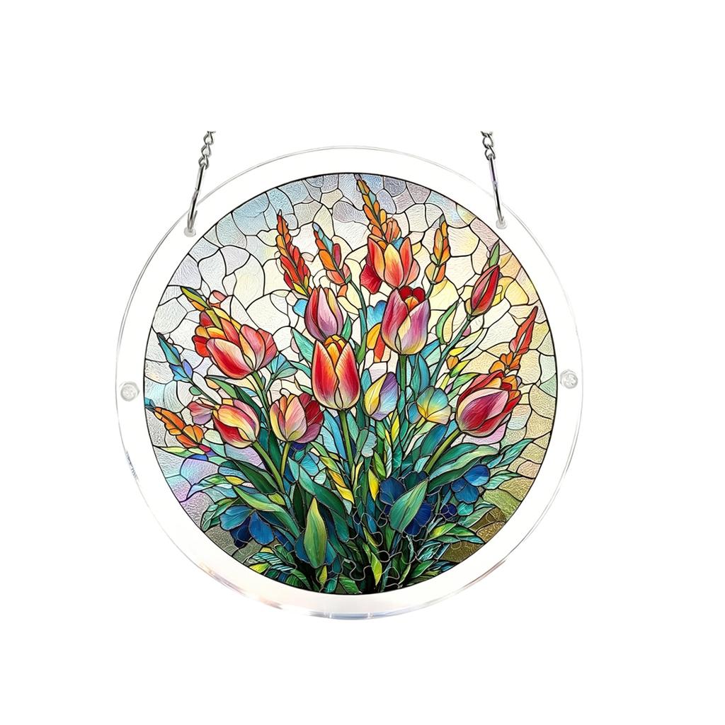 Acrylic Puzzles Suncatcher Window Hanging, 83 Pieces Catcher Stained Glass Acrylic Puzzle Decoration For Women Men Mom Birthday Gift Home Decor