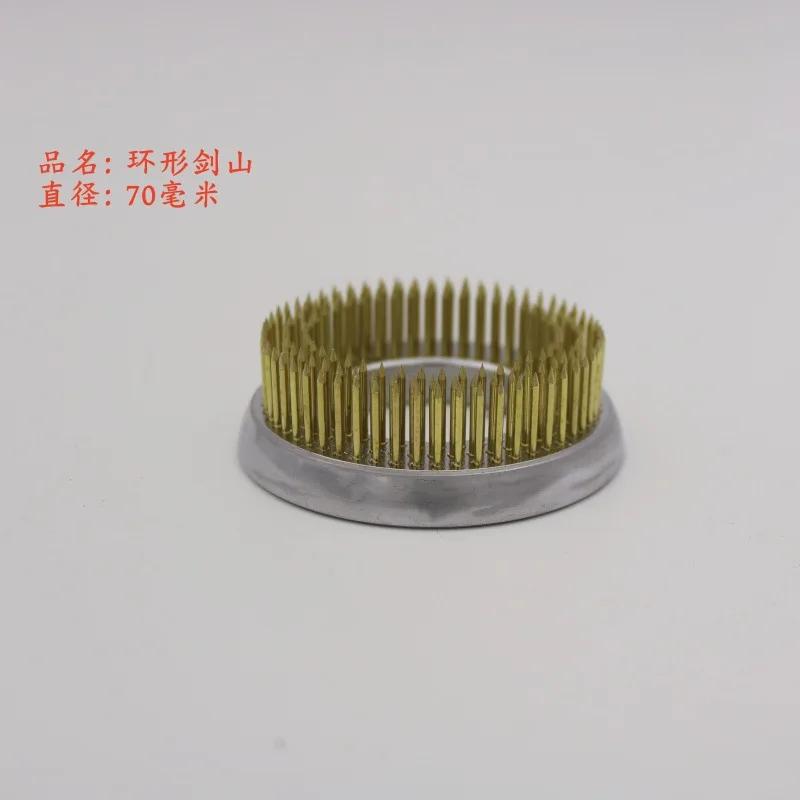 70/120/150/200mm Edelstahl Kupfer Rund Kenzan Ring Japanische Blumenarrangement Basis Ikebana Floristenwerkzeug