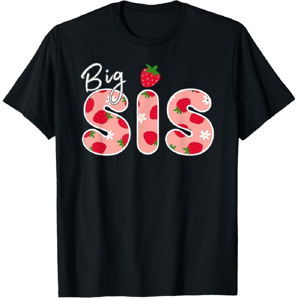 

Старшая Сестра Клубничка Первый День Рождения Смешная Клубничная Футболка S