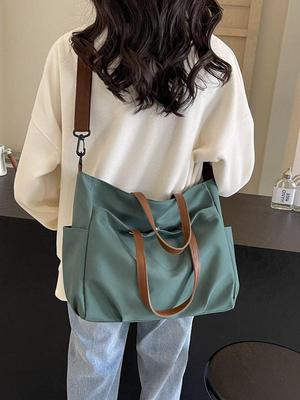 Women's Large Capacity Multi-pocket Crossbody Tote Bag: Fashionable Casual Shoulder Bag