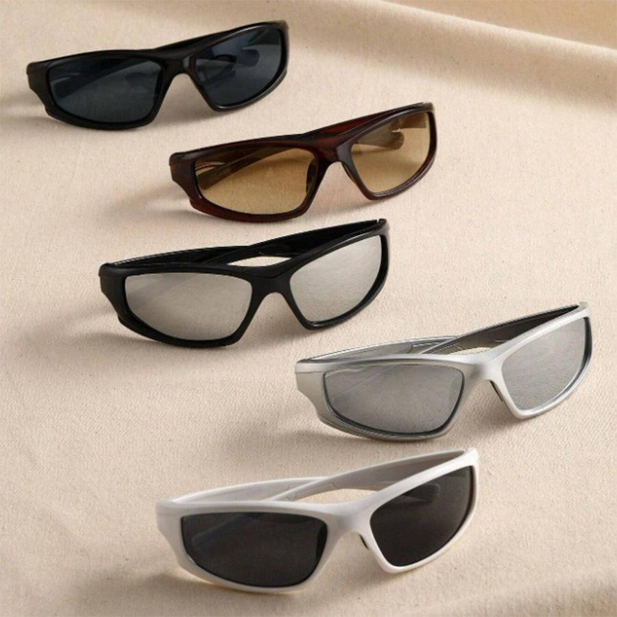 5 Stück Damen Punk Street Style Y2K Sonnenbrillen Für Rave Party Street-Pography Musikfestival Dekoration Strandaccessoires