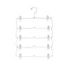 6-Layer Adjustable Foldable Metal Hanger with Clips for Skirts and Pants