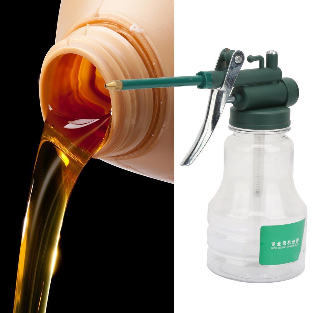 High Pressure Transparent Pump Oiler Spray Gun Long Beak Lubrication Oil Can Pot