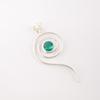 Boho Spiral Chrome Diopside Gemstone Pendant 925 Sterling Silver Handmade Gift PP-42-1
