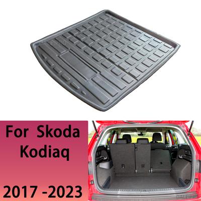 Car Rear Trunk Mat For Skoda Kodiaq NS7 5 Seats 2017 2018 2019 2020-2023 Cargo Liner Boot Floor Tray 3D EVA Carpet Accessories