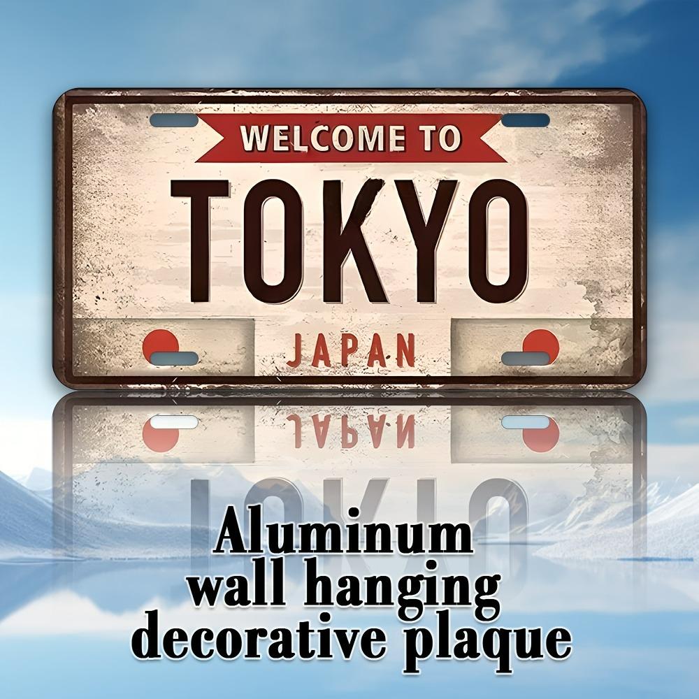 

[Vintage License Plate] Rustic 12x6 Inch Vintage Tokyo Japan License Plate Wall Decor | Aluminum Sign, 2D Flat Design, Perfect 15x30cm(5.9x7.8inch)