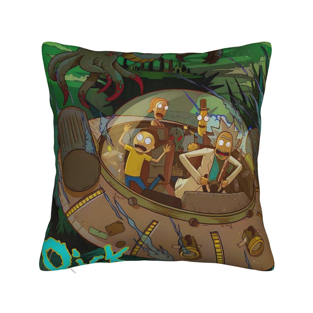 Ricked and Mortys Pillow Case  Comfy Pillow Cover For Office Car Home Decor Novelty Cushion Cover