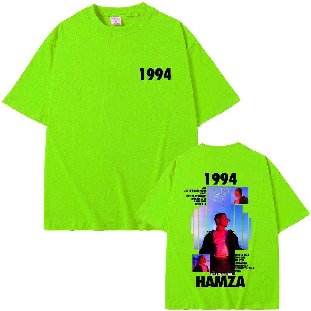 

Rapper HAMZA 1994 Tour Album 2025 T Shirts Men Women Fashion Cotton Vintage Short Sleeve Tshirt Hip Hop ONeck Tees Streetwear 4XL
