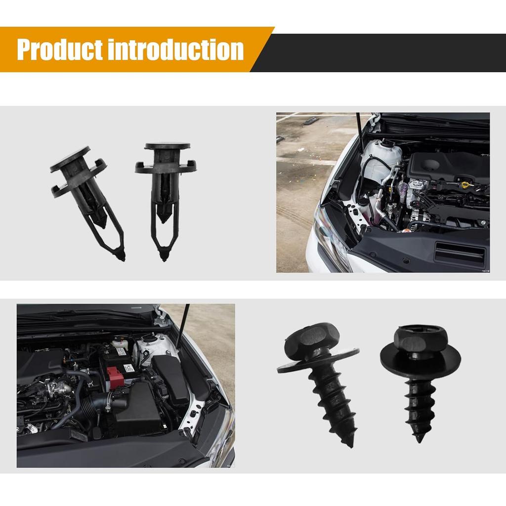 120Pcs 4-In-1 Bumper & Fender Liner Clip Kit - Bumper Screw Bolt/Body Bumper Rivet Fender Clips Compatible With Toyota Lexus, Replaces 90159-60498,