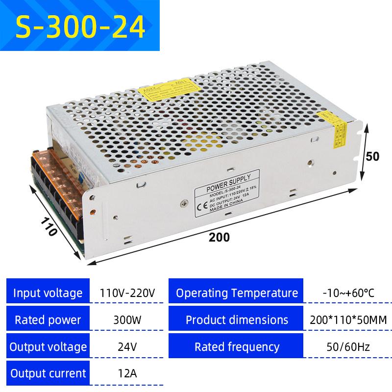 220V to 12V/24V/5V Switching Power Supply, 2A-20A High-Power Transformer for LED Strips & Monitoring Systems