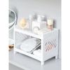 Minimalist Desktop Double-Layer Storage Rack Household Plastic Bathroom Small Stationery Organizing Pure White Multifunctional