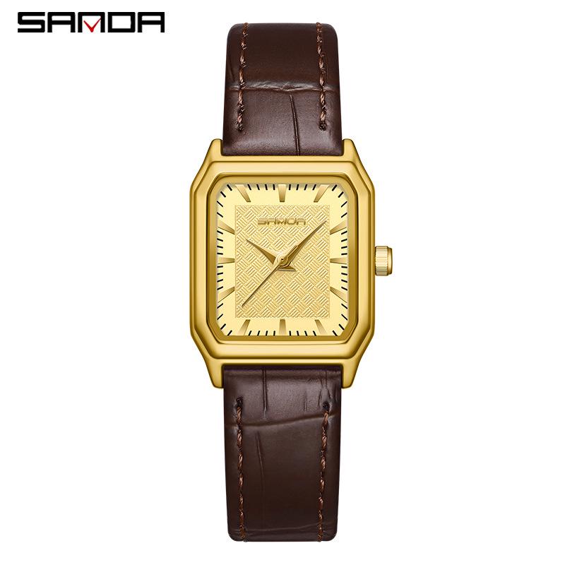 Sanda Korean Retro Fashion Women s Square Quartz Commute Watch