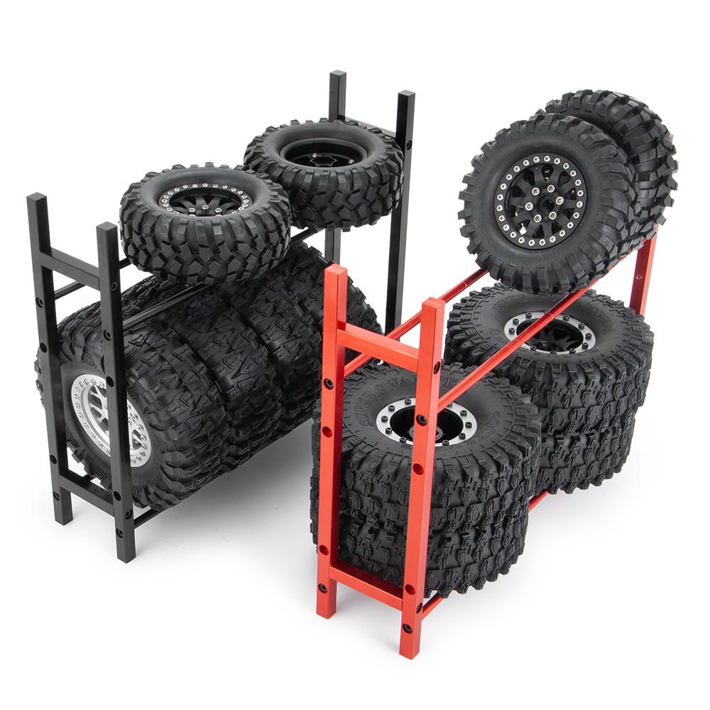 YEAHRUN Metal Alloy Tire Rack for Axial SCX10 Wraith 90048 F350 TRX-4 1/10 RC Car Crawler Model Parts 1.9/2.2inch Tires Wheels