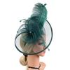 Sombrero de Malla con Plumas Vintage Británico: Elegante Tocado para Bodas y Fiestas