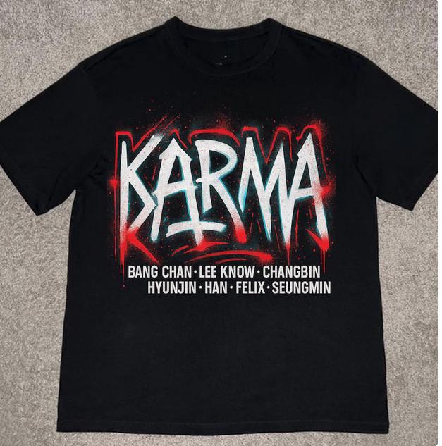 Retro Stray Kids Karma Ceremony Shirt Stray Kids Karma Shirt Unisex T-Shirt S