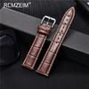 Calfskin Leather Watch Strap 16mm 18mm 20mm 22mm 24mm Watchband for Women Men Watch Accessories Solid Buckle Black Brown