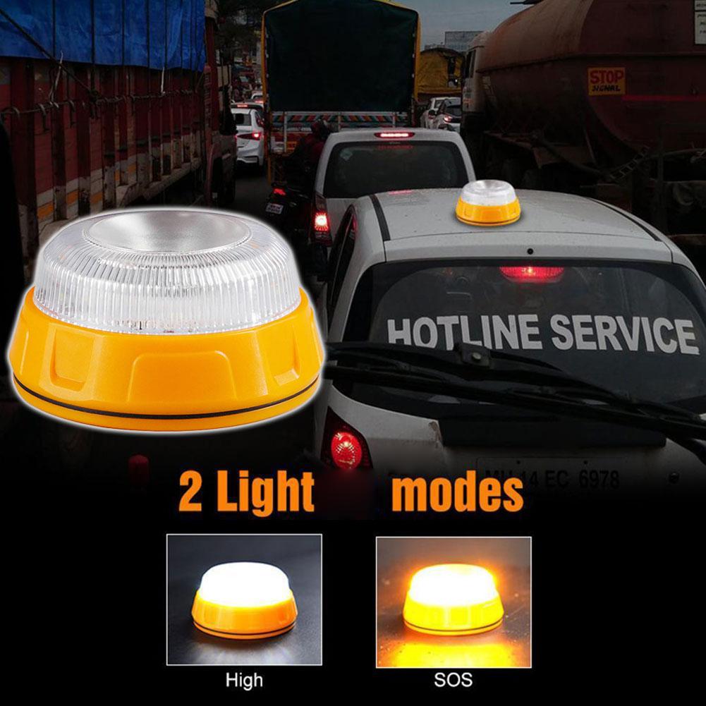 Magnetic Car Warning Beacon Light LED Strobe Lights Waterproof Portable Flashing Emergency Safety Light for Postal Car Truck SUV