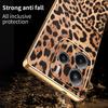 For Xiaomi Redmi Note 14 4G (163.25mm) Etui Leopardmønstret PU-skinnbelagt PC+TPU Elektroplettert Telefondeksel