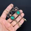 Malachite Earrings, 999 Copper Wire Wrapped Jewelry, Gift For Women Handmade Earrings Gemstone Jewelry