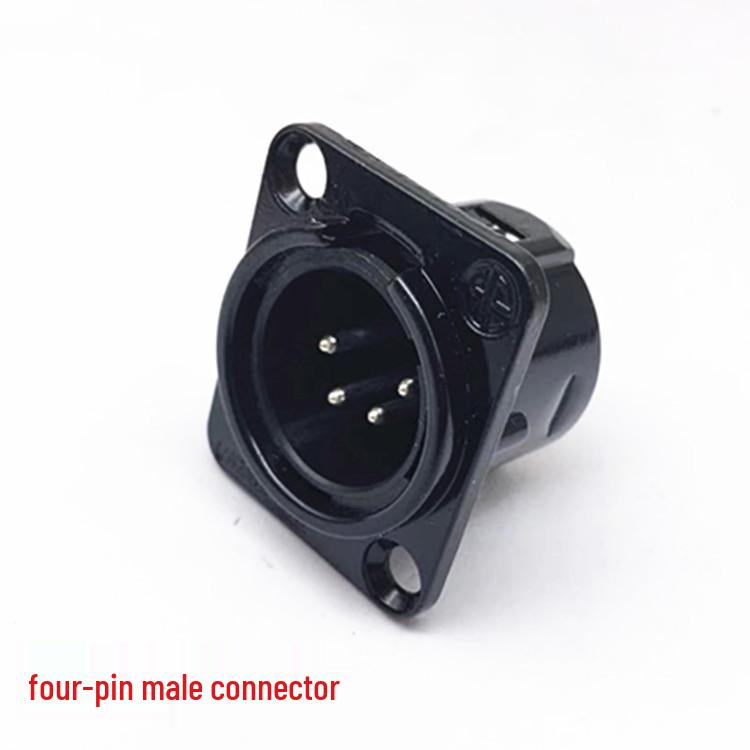 Black Metal XLR Audio Connectors: 3-Pin, 4-Pin, 5-Pin Male & Female Microphone Sockets