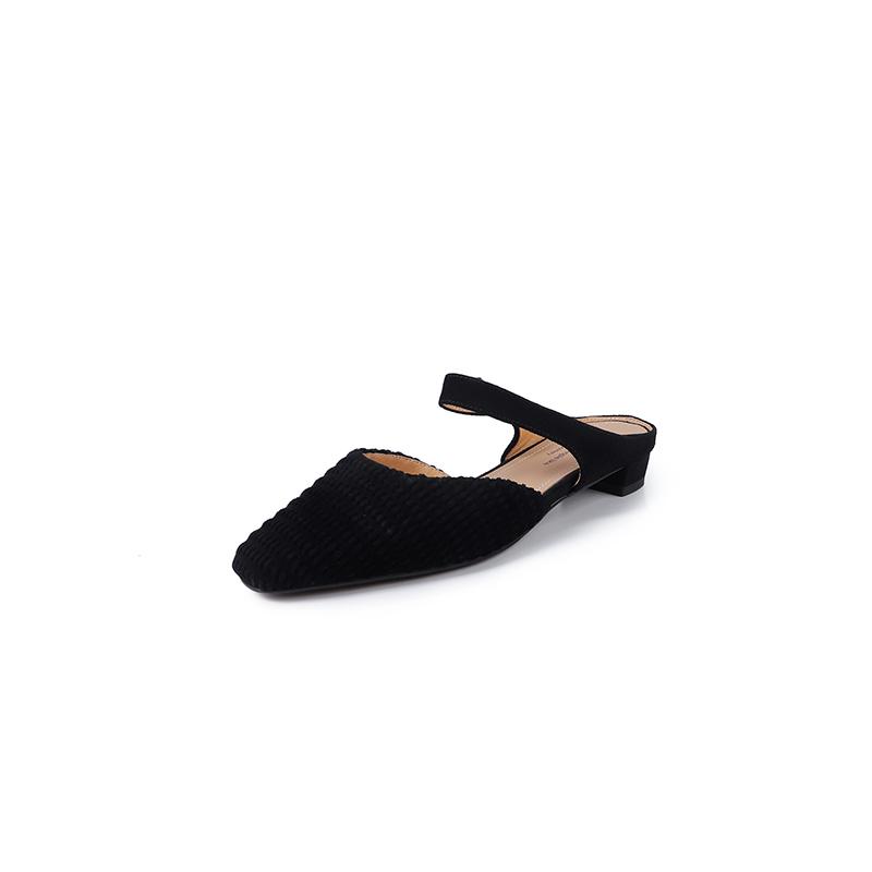 Fashion 2025 NEW Summer Mules Women Sandals Shoes for Women Square Toe Low Heel Women Slippers Cover Toe Slingback Sandals