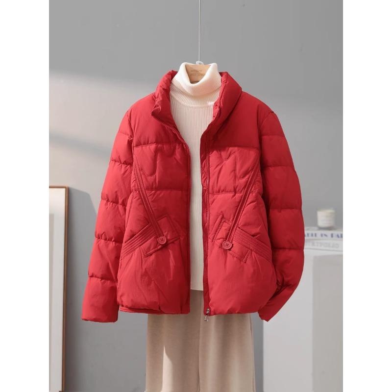 Geacă de puf de damă scurtă de iarnă, la modă, temperament subțire și caldă