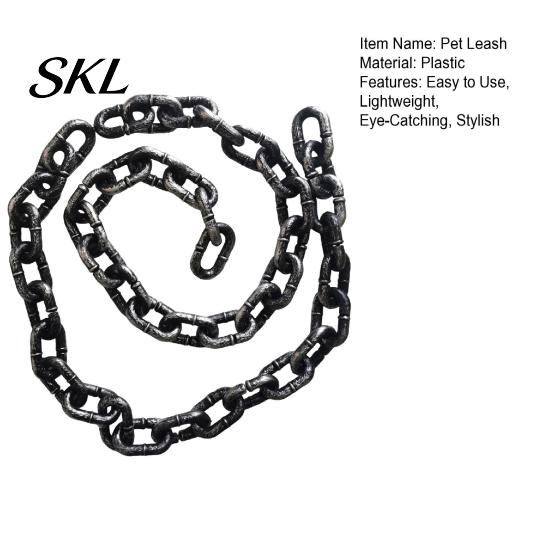 Maltese Dog Leash Giant Chain Leash, Lightweight Plastic Pet Looks Like Pomeranian Iron Chain, Stylish Big for Small Dogs Photo Props