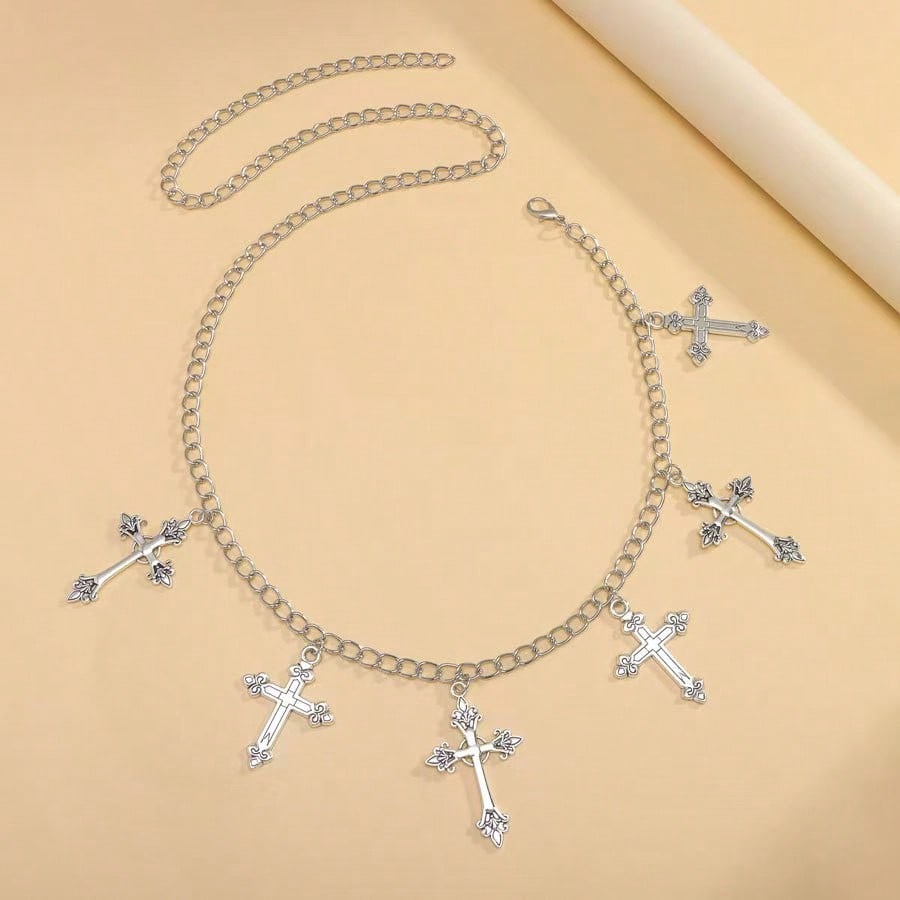 1pc Cross Waist Decor, Versatile Chic Punk Style Fashion Accessory