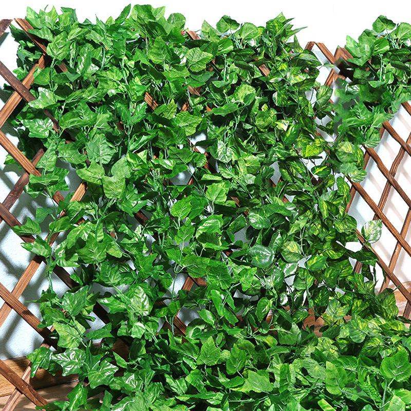 1Pc 2.1 M Artificial Plant Green Ivy Leaf Garland Silk Wall Hanging Vine Home Garden Decoration Wedding Party Fake Wreath Leaves