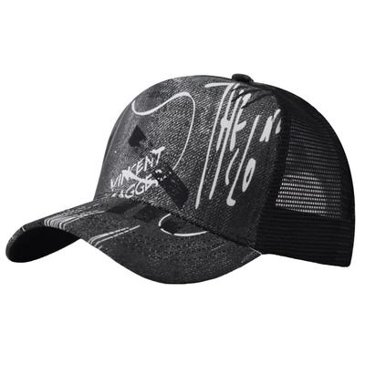 Hat Cap Embroidery Print Design Mesh Casual Sports Men Women CZA466 [White Fang] (Black)